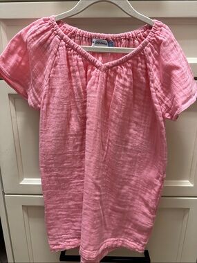 La Paloma Pink Gauze Short Sleeve dress